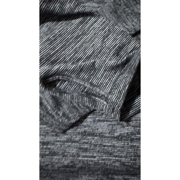 Old Navy Active Women Large Space Dye Quarter Zip Pullover Thumbholes Gray Black - Picture 3 of 4